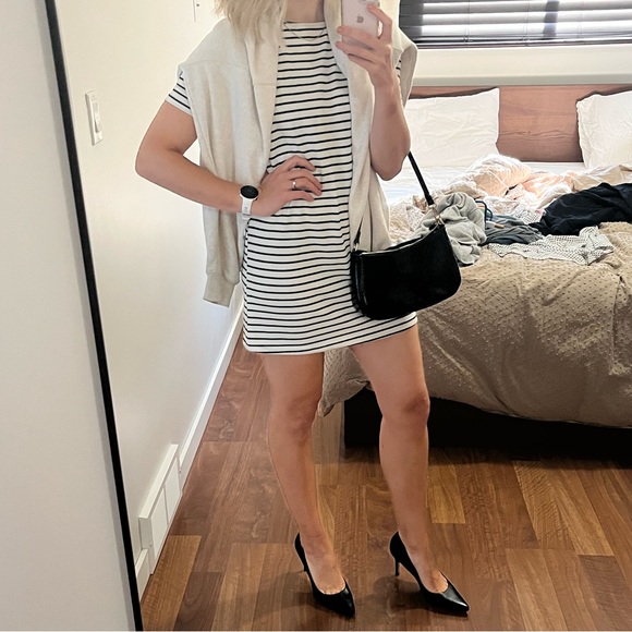 Law Bender black and ivory striped dress - Picture 6 of 8